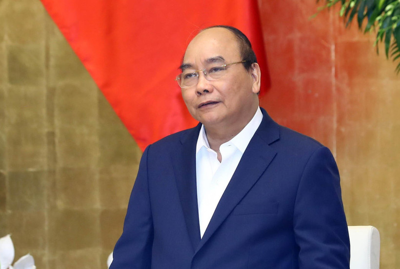 Thủ tướng Nguyễn Xuân Phúc phát biểu khai mạc phiên họp Chính phủ thường kỳ tháng 2. (Ảnh: Thống Nhất/TTXVN)