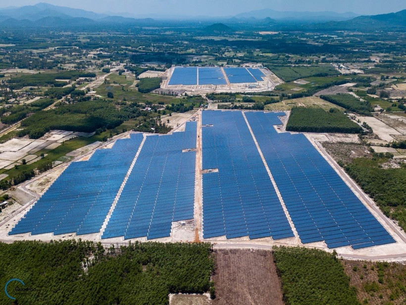 Toàn cảnh dự án Nhà máy điện Mặt Trời Cát Hiệp. (Nguồn: TTXVN phát)