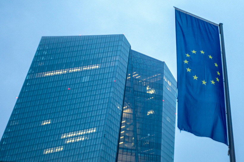 Trụ sở Ngân hàng Trung ương châu Âu (ECB) ở Frankfurt am Main (Đức). (Ảnh minh họa: AFP/TTXVN)