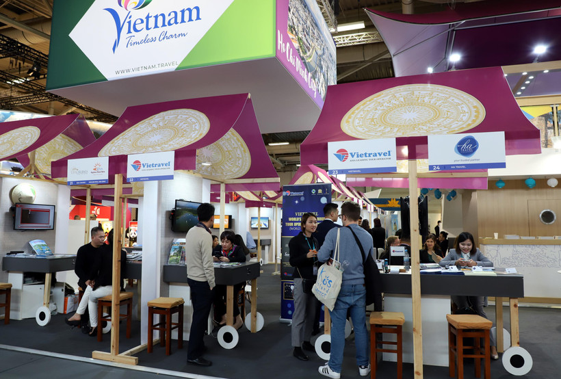 Gian hàng du lịch Việt Nam tại ITB 2019. (Ảnh: Thanh Bình/Vietnam+)