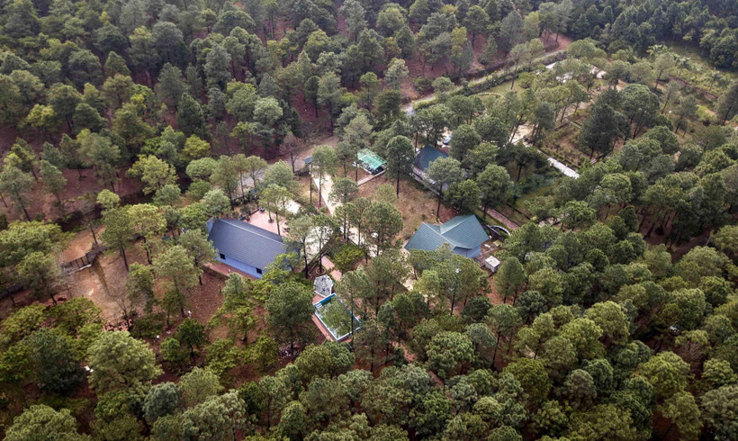 Công trình sai phạm tại xã Minh Phú, huyện Sóc Sơn, Hà Nội vẫn chưa bị cưỡng chế (ảnh chụp sáng 13/11/2018). (Ảnh: Thành Đạt/TTXVN)