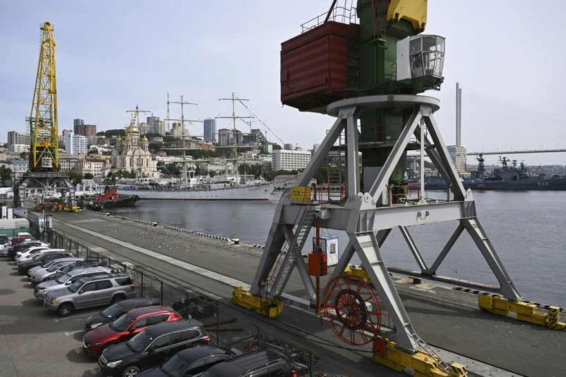 Quang cảnh cảng Vladivostok (Nga), ngày 13/9/2023. (Ảnh: AFP/TTXVN)