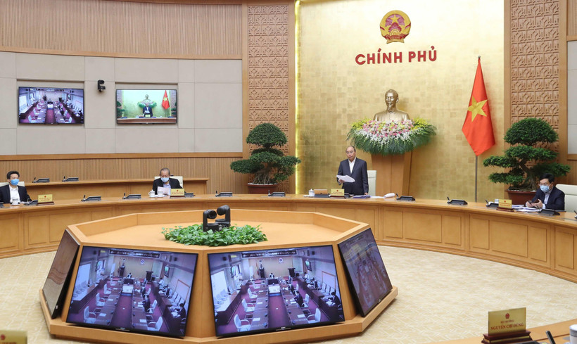 Thủ tướng Nguyễn Xuân Phúc phát biểu khai mạc phiên họp. (Ảnh: Thống Nhất/TTXVN)