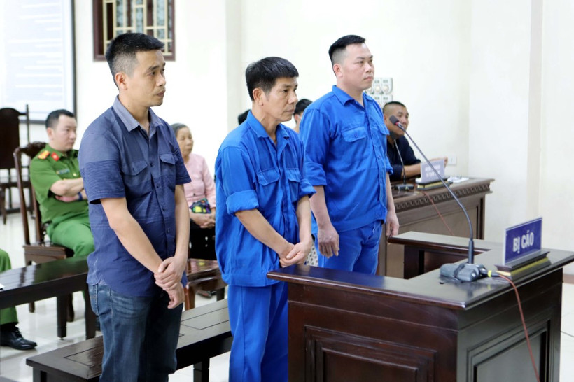 Các bị cáo tại phiên tòa. (Ảnh: Thế Duyệt/TTXVN)