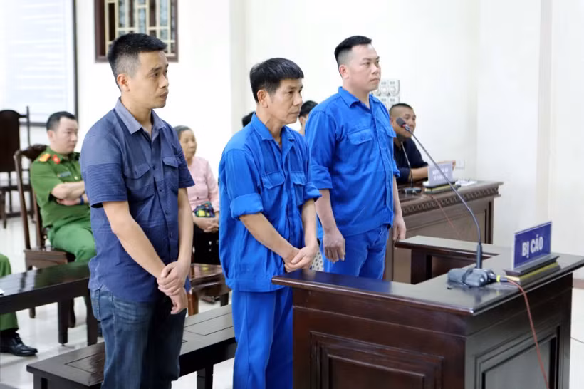 Các bị cáo tại phiên tòa. (Ảnh: Thế Duyệt/TTXVN)