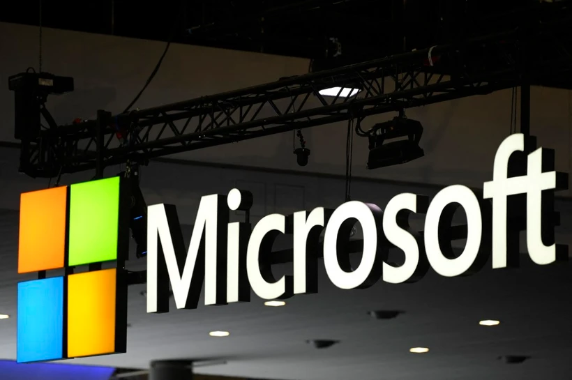 Biểu tượng Microsoft. (Ảnh: AFP/TTXVN)