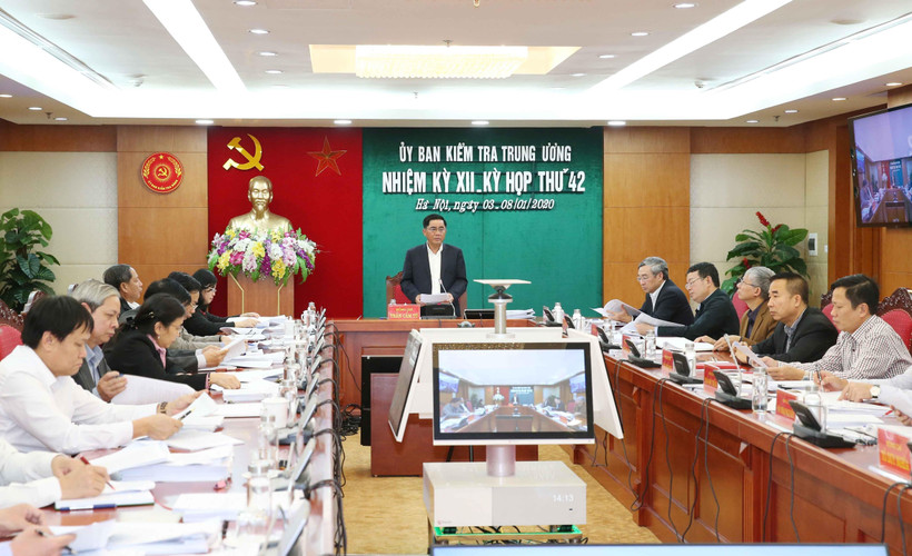 Quang cảnh Kỳ họp 42 của Ủy ban Kiểm tra Trung ương. (Ảnh: Phương Hoa/TTXVN)