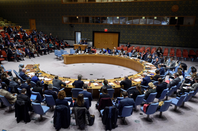 Toàn thể phiên họp của Hội đồng Bảo an ngày 11/3. (Ảnh: Khắc Hiếu/TTXVN)