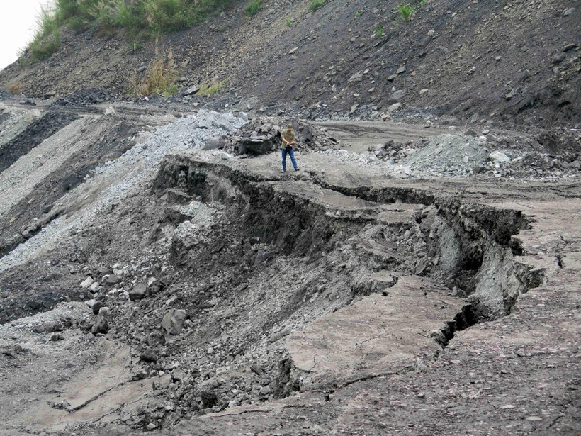 Khu vực này đã từng bị sạt lở làm 7 người thương vong. (Ảnh: Quân Trang/TTXVN)