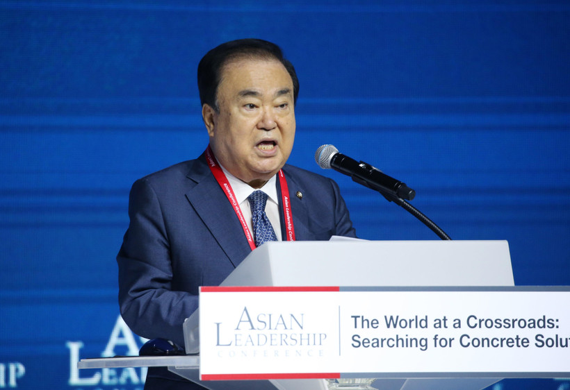 Chủ tịch Quốc hội Hàn Quốc Moon Hee-sang phát biểu tại một hội nghị ở Seoul ngày 14/5/2019. (Nguồn: Yonhap/TTXVN)