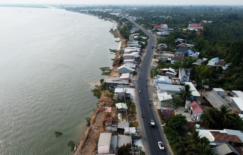 Một khu vực ở Đồng bằng Sông Cửu Long. (Ảnh: Nhựt An/TTXVN)