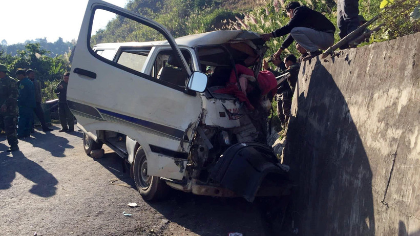 Hiện trường xảy ra vụ tai nạn. (Nguồn: TTXVN phát)