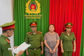 Công an Thành phố Hồ Chí Minh ra quyết định khởi tố đối tượng Đỗ Hồng Trinh. (Ảnh: TTXVN phát)