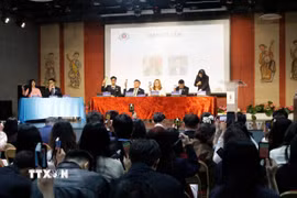 Đại hội đại biểu Liên hiệp Hội Thanh niên Sinh viên Việt Nam tại châu Âu lần thứ hai. (Ảnh: Đào Dũng/TTXVN)