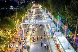 Phối cảnh Phố đi bộ phường Nghĩa Lộ. (Ảnh: TTXVN phát)