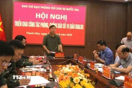 Phó Thủ tướng Trần Hồng Hà chủ trì họp triển khai công tác phòng, chống bão. (Ảnh: TTXVN phát)