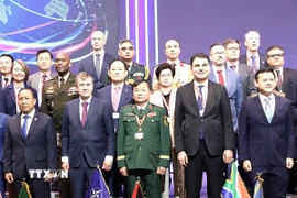 Đại diện các đoàn tham dự SDD -14 tại Hàn Quốc. (Ảnh: Khánh Vân/TTXVN)