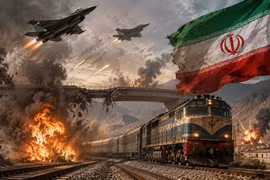 Tuyến đường sắt chiến lược của Iran bị tập kích dữ dội 