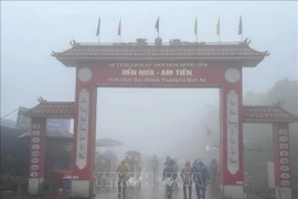 Địa điểm khởi nghĩa Bà Triệu gồm Núi Nưa, Đền Nưa-Am Tiên là di tích lịch sử danh lam thắng cảnh cấp quốc gia. (Ảnh: TTXVN phát)