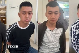 Lực lượng chức năng thành phố Đà Nẵng đã khởi tố nhóm đối tượng cho vay với lãi suất lên tới 1.582%/năm. (Ảnh: TTXVN phát)