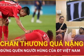 Xuân Son chấn thương gãy xương ống đồng, phải ... (PV a Long, để lại)