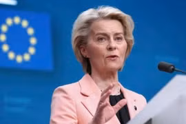 Chủ tịch Ủy ban châu Âu (EC) Ursula von der Leyen. (Ảnh: THX/TTXVN)
