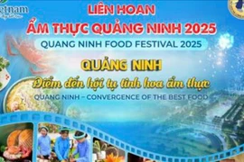 Poster quảng bá Liên hoan ẩm thực Quảng Ninh 2025. (Ảnh: Nguồn Trung tâm Văn hóa Thể thao và Xúc tiến du lịch tỉnh Quảng Ninh)
