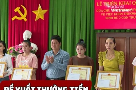 Phụ nữ tại Thành phố Hồ Chí Minh sinh đủ 2 con trước 35 tuổi được hỗ trợ 5 triệu đồng. (Ảnh: Vietnam+)