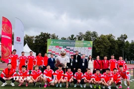 Đoàn Việt Nam "Đoàn kết" tham dự Đại hội thể thao mùa hè quốc tế năm 2025. (Ảnh: Tâm Hằng/TTXVN)