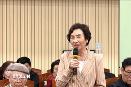 PGS, TS Bùi Thị An, Viện trưởng Viện Tài nguyên Môi trường và Phát triển cộng đồng (Liên hiệp các Hội Khoa học và Kỹ thuật Việt Nam) cho rằng, các dự thảo văn kiện đã thể hiện tầm nhìn chiến lược, nhưng cần nhấn mạnh hơn nữa vai trò của khoa học công nghệ và đổi mới sáng tạo như trụ cột then chốt của nền kinh tế tri thức. (Ảnh: Thanh Hương/TTXVN)