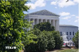 Trụ sở Tòa án Tối cao ở Washington, DC, Mỹ. (Nguồn: THX/TTXVN)