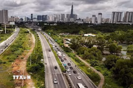 Thành phố Hồ Chí Minh chủ trương mở rộng 3,2 km đường dẫn cao tốc Thành phố Hồ Chí Minh-Long Thành. (Ảnh: Hồng Đạt/TTXVN)