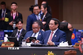 Thủ tướng Phạm Minh Chính phát biểu tại Hội nghị Cấp cao ASEAN-Australia lần thứ 5. (Ảnh: Dương Giang/TTXVN)