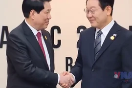 Chủ tịch nước Lương Cường hội đàm với Tổng thống Hàn Quốc