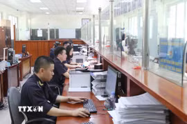 Hải quan cửa khẩu Chi Ma, tỉnh Lạng Sơn. (Ảnh: Quang Duy/TTXVN)