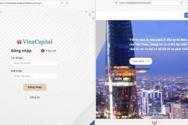 Các website giả mạo được nêu trong cảnh báo của UBCKNN ngày 21/10. (Ảnh: TTXVN)