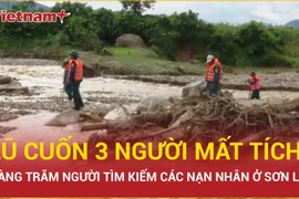 Mưa lớn suốt đêm làm nước sông Mã lên cao, lũ cuốn 3 người mất tích ở Sơn La