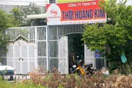 Công ty TNHH TM Thời Hoàng Kim, phường Hàm Thắng, một trong các công ty có liên quan đến đường dây mua bán trái phép hóa đơn tại Lâm Đồng. (Ảnh: Nguyễn Thanh/TTXVN)