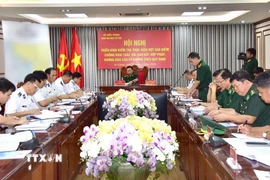 Quang cảnh buổi làm việc. (Ảnh: TTXVN phát)