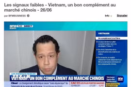 Ông Mickaël Driol, Tổng Giám đốc Mekong Partners, trong cuộc trao đổi với kênh BFM Business của Pháp. (Ảnh: TTXVN phát)