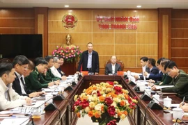 Thứ trưởng Bộ Nông nghiệp và Môi trường Phùng Đức Tiến yêu cầu Thanh Hóa cần chuẩn bị đầy đủ hồ sơ, minh chứng phục vụ đoàn thanh tra của Ủy ban châu Âu (EC) lần thứ 5. (Ảnh: Hoa Mai/TTXVN)