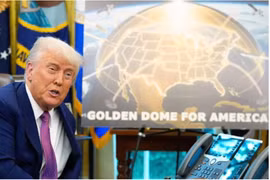 Ông Trump và kế hoạch xây dựng hệ thống phòng thủ Vòm Vàng. (Ảnh: AP)