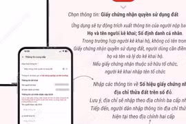 Hướng dẫn nộp Giấy chứng nhận quyền sử dụng đất trên VNeID