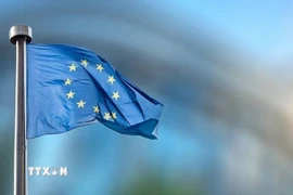 Cờ của Liên minh châu Âu (EU). Ảnh: IRNA/TTXVN