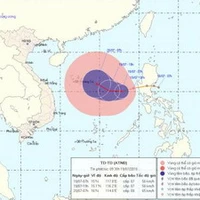 Đường đi của áp thấp nhiệt đới. (Nguồn: nchmf.gov.vn)