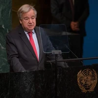 Tổng thư ký Liên hợp quốc Antonio Guterres phát biểu tại cuộc họp Đại hội đồng Liên hợp quốc ở New York, Mỹ, ngày 7/10/2022. (Ảnh: THX/ TTXVN) 