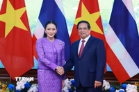Thủ tướng Phạm Minh Chính và Thủ tướng Thái Lan Paetongtarn Shinawatra đồng chủ trì Kỳ họp lần thứ tư Nội các chung Việt Nam-Thái Lan. (Ảnh: Dương Giang-TTXVN)
