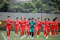 U22 Việt Nam đối đầu U22 Hàn Quốc ở giải đấu giao hữu tại Trung Quốc. (Nguồn: VFF)