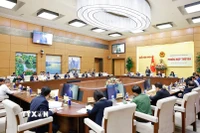 Phiên họp thứ ba của Hội đồng Bầu cử quốc gia. (Ảnh: Doãn Tấn/TTXVN)