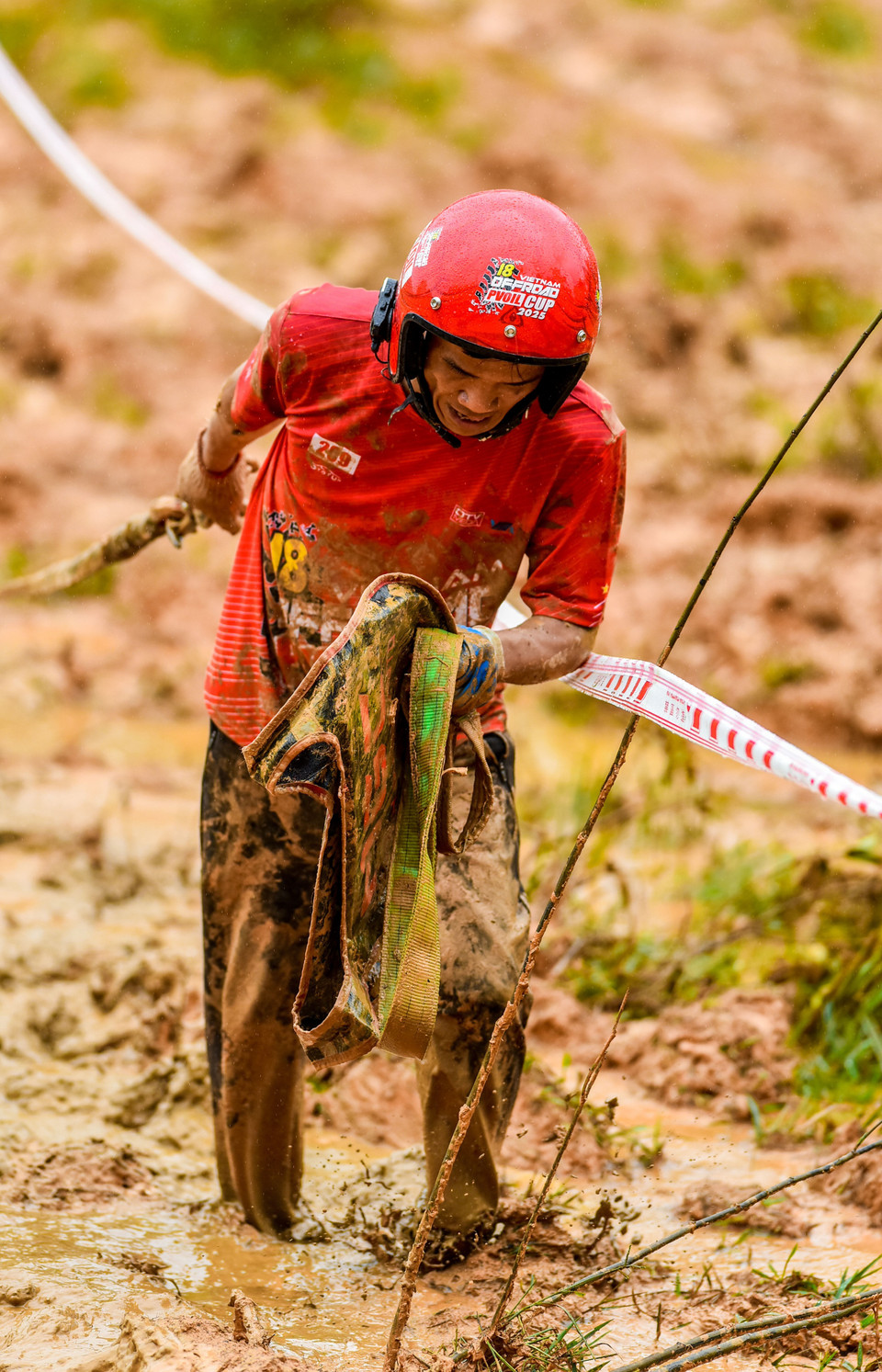 Mỗi thí sinh đều nỗ lực hết sức cho cuộc đua của mình. (Ảnh: PV/Vietnam+)